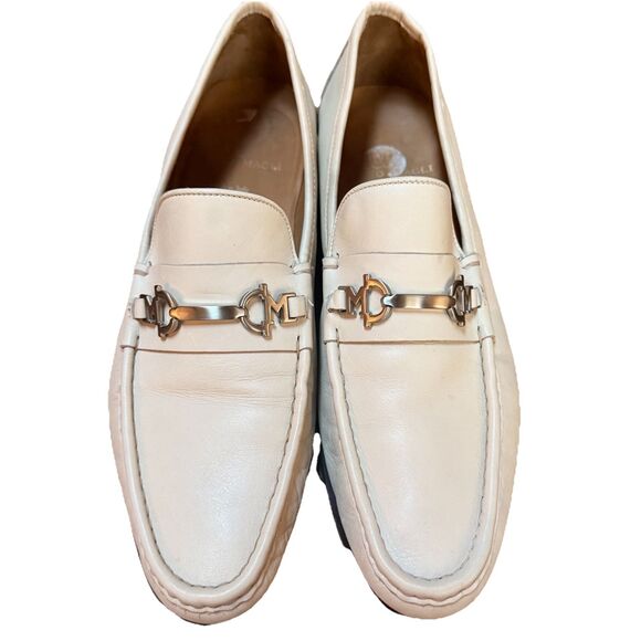 Bruno Magli Horse Bit Loafers Men’s Sz 12N Narrow Ivory Leather Dress Shoes main image 9